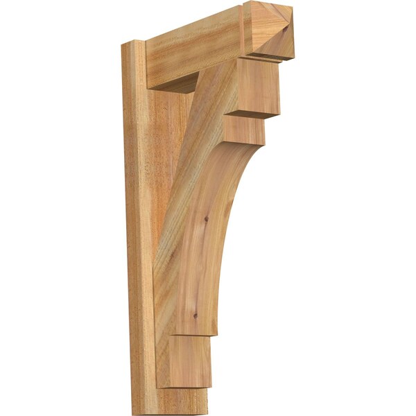 Ekena Millwork Merced Rough Sawn Arts and Crafts Outlooker, Western Red Cedar, 6"W x 18"D x 30"H OUT06X18X30MRC03RWR - main